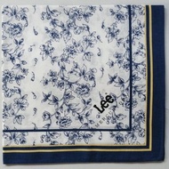 Lee X Mercuryduo 印花頭巾，19.5 x 19 英吋，藍白純棉