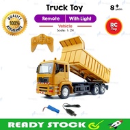 Premium Lori Angkut Kawalan Jauh 2.4Ghz 8 Channel Dump Truck Remote Control RC Car Kids Toy Construction Rechargeable