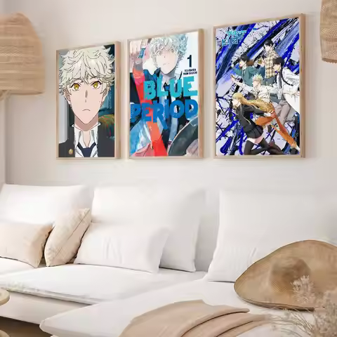 Cartoon Blue Period Poster Decorative Paintings Suitable For Living Rooms Bedrooms Offices And Bars