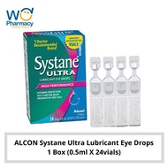 ALCON Systane Ultra Lubricant Eye Drops - 1 Box (0.5ml X 24vials) Ubat Titis Mata Kering Sensitif