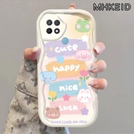 MHKEID Casing Hp OPPO A15 A15s A35 Case pola pelangi menyenangkan Softcase sederhana Casing HP untuk anak muda penjual terbaik Kesing