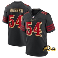 Men's NFL San Francisco 49ers Fred Warner #54 Black 2025 Rivalries Collection Game America Football 