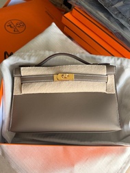 Hermes mini Kelly 1 代 cc18 etoupe swift Ghw k