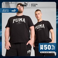 PUMA BASICS - เสื้อยืดผู้ชาย PUMA SQUAD สีดำ - 68179101