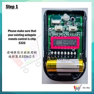 ✿{Ready Stock} [2pcs] Autogate door remote control SMC5326 330Mhz 433Mhz Auto gate door remote control (Battery Included