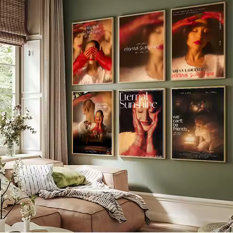 Grande Eternal Sunshine A-Ariana Singer Classic Anime Poster Waterproof Paper Sticker Coffee House B