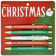 [48H Shipping] Oh Shit It's Christmas Pen Set Christmas ballpoint pen set, Christmas retractable bal