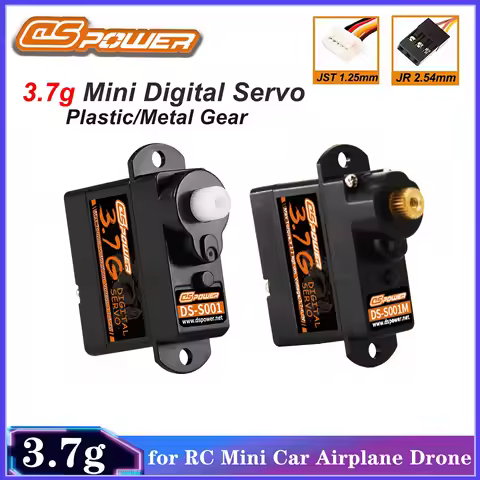 DSpower 3.7G Micro Digital Servo Plastic/Metal Gear for RC Mini Car Drone Airplane WLtoys K969 K989 
