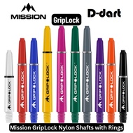 MISSION DART SHAFTS - 10 COLORS GripLock DART SHAFT/STEM 1 SET/3 SHAFTS