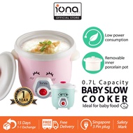 IONA 0.7L Mini Slow Cooker with Ceramic Pot | Baby Food Processor Maker Cooker - GLSC07B