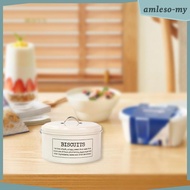 [AmlesoMY] Snack Storage Tin Kitchen Decor Round Biscuit Tin for Chocolate Gift Biscuit