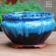Ready stock ‼️Ceramic Flower Pot/set 多肉花盆陶瓷粗陶透气大口径号高桩创意多肉植物复古
