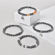 黑暗光芒 | 925純銀*鈦赫茲*月光石*紅瑪瑙