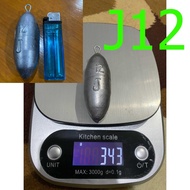 J12 heart lead fishing weight j12