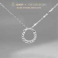 Dây Chuyền Bạc Tròn Đính Đá CAO CẤP JENSY "BLINK STRING" VCVAA057. Vòng Cổ Bạc 925 Nữ