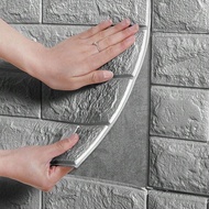 10pcs/20pcs Waterproof Foam Wall Stickers - DIY Brick Decals, 3D Textured Foam Wall Panels For Livin