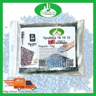 1KG YARAMILA Baja Subur Import 16-16-16 Compound Fertilizer