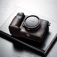 กระเป๋ากล้องหนังแท้งานแฮนด์เมด Sony A7C II ของ A7C A7C แบบครึ่งกระเป๋าสำหรับ Sony II