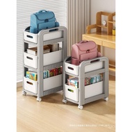 Book Trolley Multi-Layer Below Wheels with Household Removable Schoolbag Storage Rack Storage Rack F