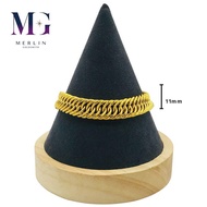 (SOLD)  Merlin Goldsmith 22K 916 Gold Lipan Bracelet (Width: 11mm)