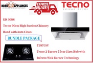 TECNO HOOD AND HOB FOR BUNDLE PACKAGE ( KD 3088 &amp; T 28TGSV ) / FREE EXPRESS DELIVERY