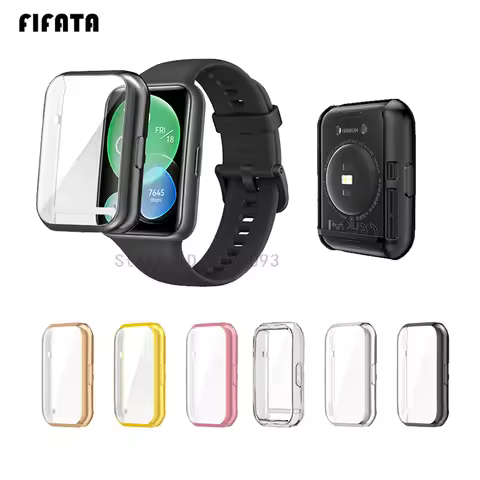 Plated Cover for Huawei Watch Fit 2 Smart Watch Protective Case TPU Bumper All-Around Protector Fram