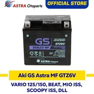 GS ASTRA Maintenance Free Dry Motorcycle Battery GTZ-6V GTZ6V Vario 125 Vario 150 PCX Mio SSS BEAT E