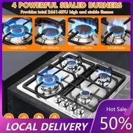 LOCAL STOCK 4 Burner Gas Stove Desktop+Built-in 2in1 Stainless Steel High Flame Gas Stove Ideal for 