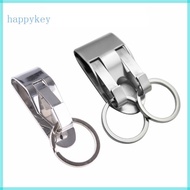 HAP Multi-purpose Metal Key Chain Keeper Unique Stainless Steel Single Double Rings Snap Holder Keyc