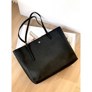 TORY BURCH EMERSON TOTE BAG BLACK READY STOCK MALAYSIA