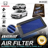 Works Engineering Drop In Air Filter Honda Civic FD FD1 FD2 k20a ES 1.7 FB 1.8 2.0 FC EG EK EJ CRV S