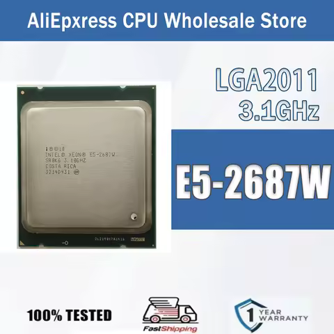 Intel Xeon E5-2687W 3.1GHz 8 Cores 16 Threads 20M 150W DDR3 1600MHz E5 2687W Computer CPU Processor 
