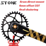 10% Stone SR-6mm Offset 32T Oval Black Sram Gx Direct Mount Chainring