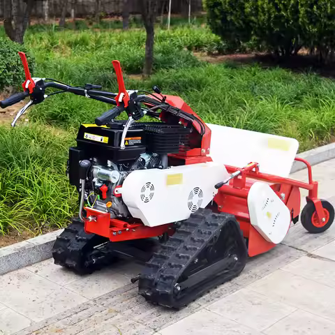 Hot-selling Tracked Walk-behind Lawnmower Steel Frame Height Adjustable Wholesale Handheld Lawn Mowe