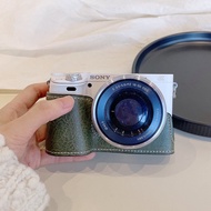 NiYi Focus | Sony A6400 A6300 A6100 Nex-6 Camera Bag Protective Cover Base Strap Half Case Leather S