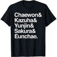 Men's cotton T-shirt Chaewon, Kazuha, Yunjin, Sakura, and Eunchae T-Shirt High quality cotton short 