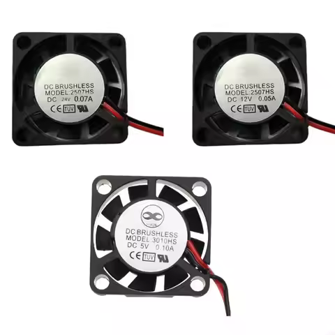 23GB Mini 25mm Fan DC5V/12V/24V Hydraulic Bearing Brushless 2507 Heat sink Cooler