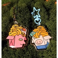 Adventure Time Keychain: Prismo, Jake & BMO Take-Out Box - Double Sided 2"