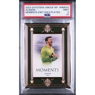 PSA 9 2023-24 Futera Unique WF Alisson Moments 23KT Gold Plated /12