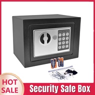 [✅SG Ready Stock]Electronic Deluxe Digital Security Safe Box Key Keypad Lock Home Office Hotel Business Jewelry Gun Cash Use Storage money (Black )
