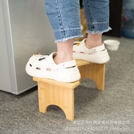 Bamboo Toilet Stool Bathroom Squatting Foot Stool Toilet Elderly Children Toilet Stool Non-Slip Mat Foot Artifact