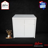 MEJA DAPUR 2 PINTU /KITCHEN SET BAWAH /RAK KOMPOR/RAK PIRING MINIMALIS/NOTA INVOICE