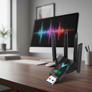 Usb Wifi Dongle 1300Mbps Dual Band 2.4GHz 5GHz Wifi Adapter for Windows XP 7 8 10 11 Plug and Play