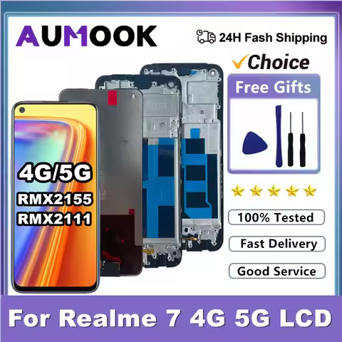 Screen For Realme 7 4G RMX2155 LCD Display Touch Screen Digitizer Assembly For Realme 7 5G RMX2111 L