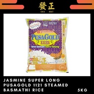 Jasmine Pusa Gold 1121 Super Long Steamed Basmathi Import Rice 5kg Beras Basmathi Ekstra Panjang