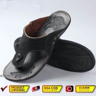 CUCI GUDANG SANDAL JAPIT PRIA KULIT SAPI HURLEY DAVIDSON