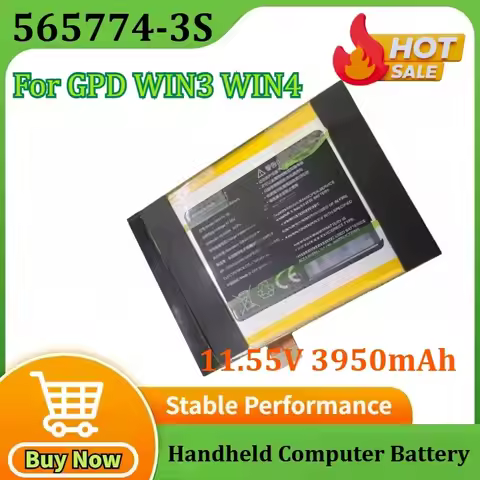 565774-3S for GPD WIN3 Win 3 WIN4 Batteries 11.55V Battery 3950mAh 45.62Wh Handheld Computer Battery