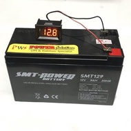 Smt POWER Battery 12V 9AH + Digital Volt Meter