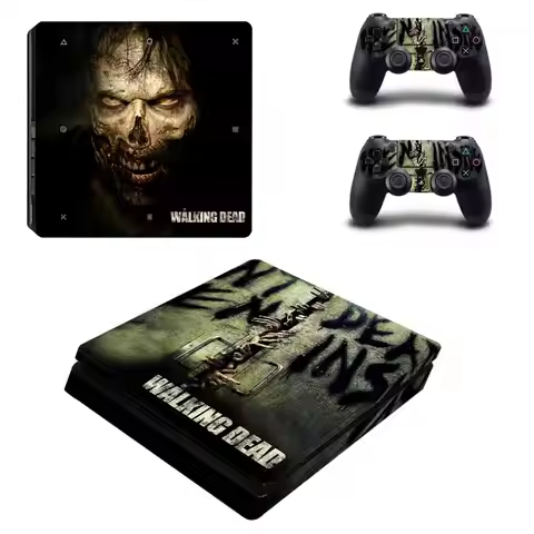 The Walking Dead PS4 Slim Sticker Play station 4 Skin Sticker Decal For PlayStation 4 PS4 Slim Conso