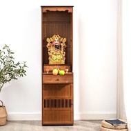 Buddha Shrine Clothes Closet Minimalist Chinese Style Shrine with Door Altar God of Wealth Statue Ca